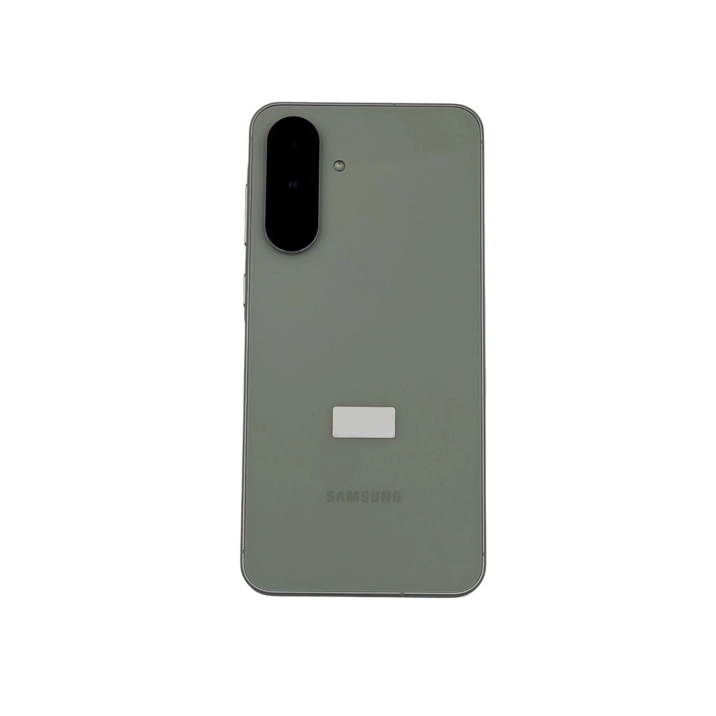 Back view of a Samsung smartphone on a light gray background